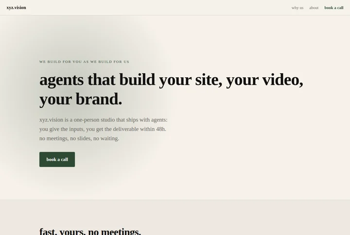 Landing page — serif · light