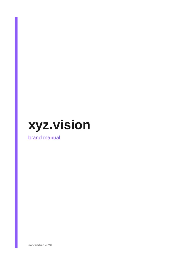 Brand manual — cover